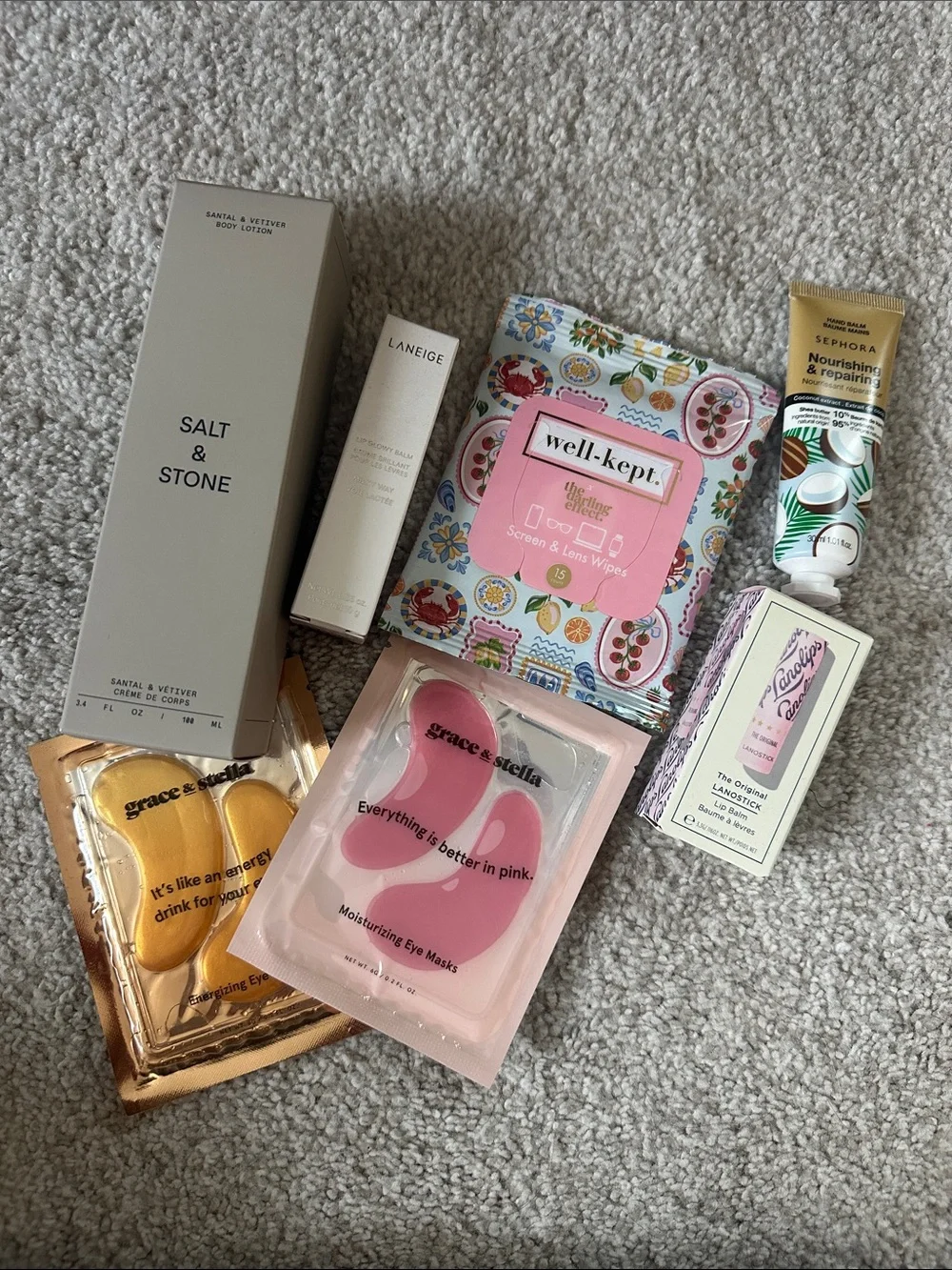 NWT 7 piece bundle LANEIGE Milky Way Lip Glowy Balm in Cream White